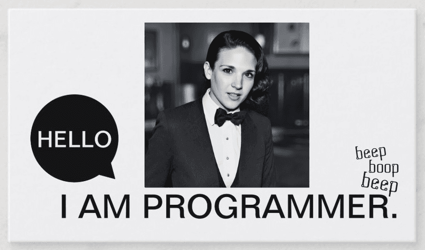 I am a programmer business card